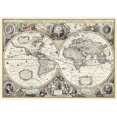 Puzzle mappemonde antique