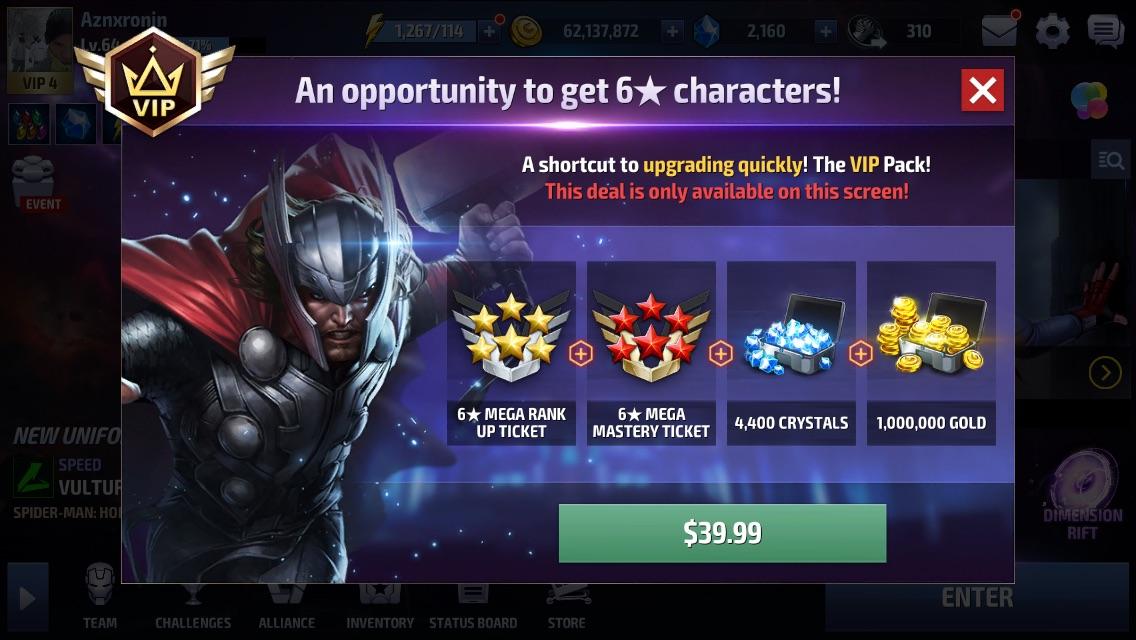 Marvel puzzle quest vip