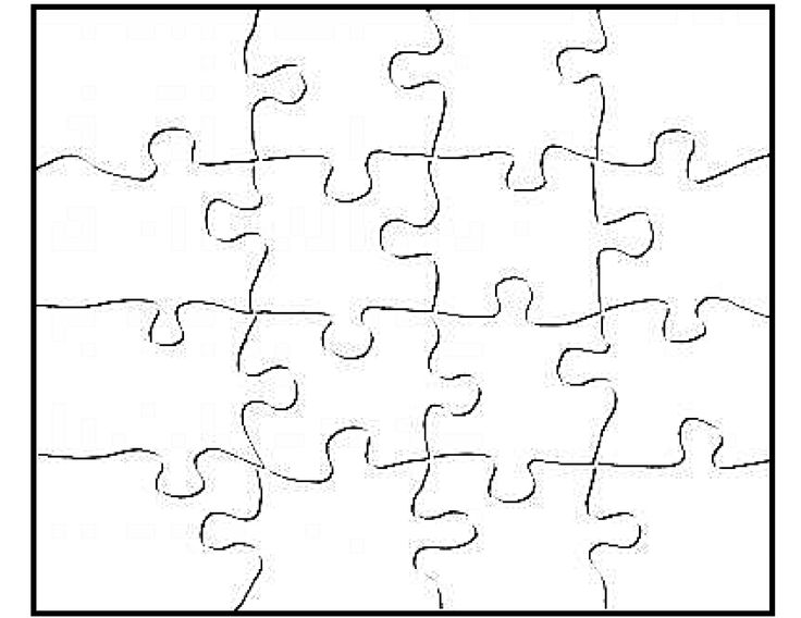 Blank jigsaw puzzle