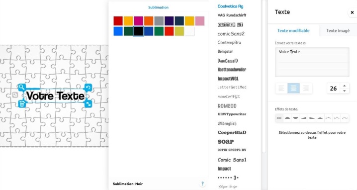 Puzzle personalisable