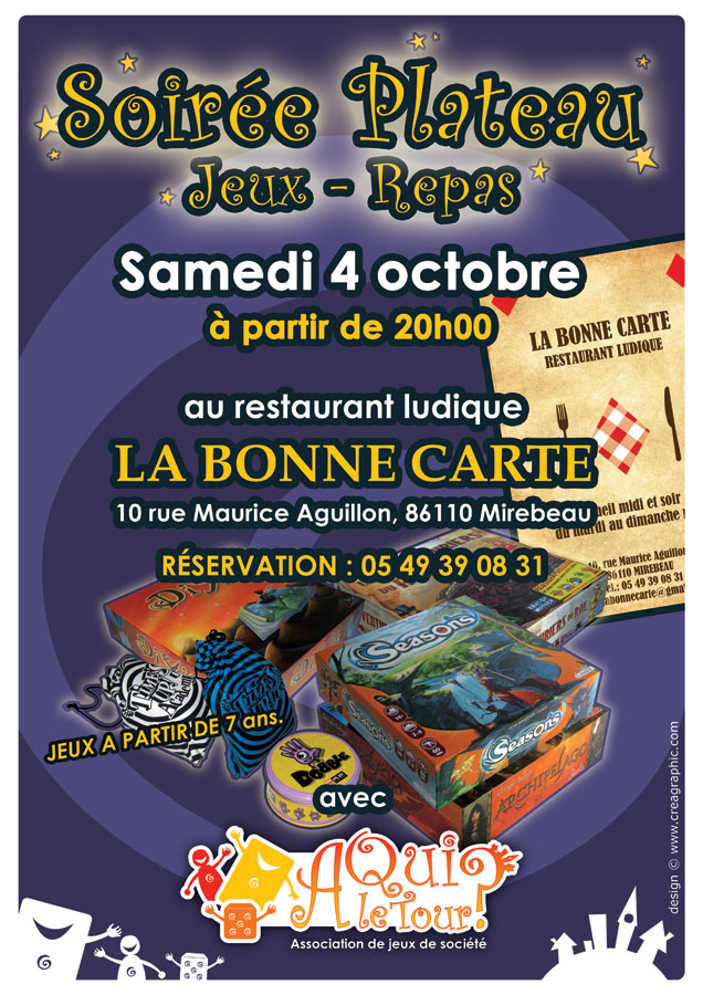 Repas jeux de société