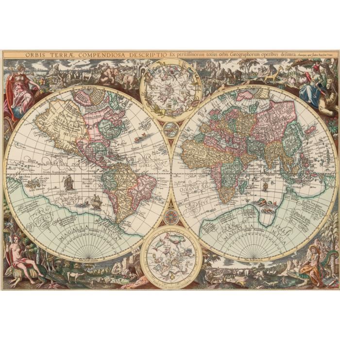 Puzzle 1500 pièces carte du monde
