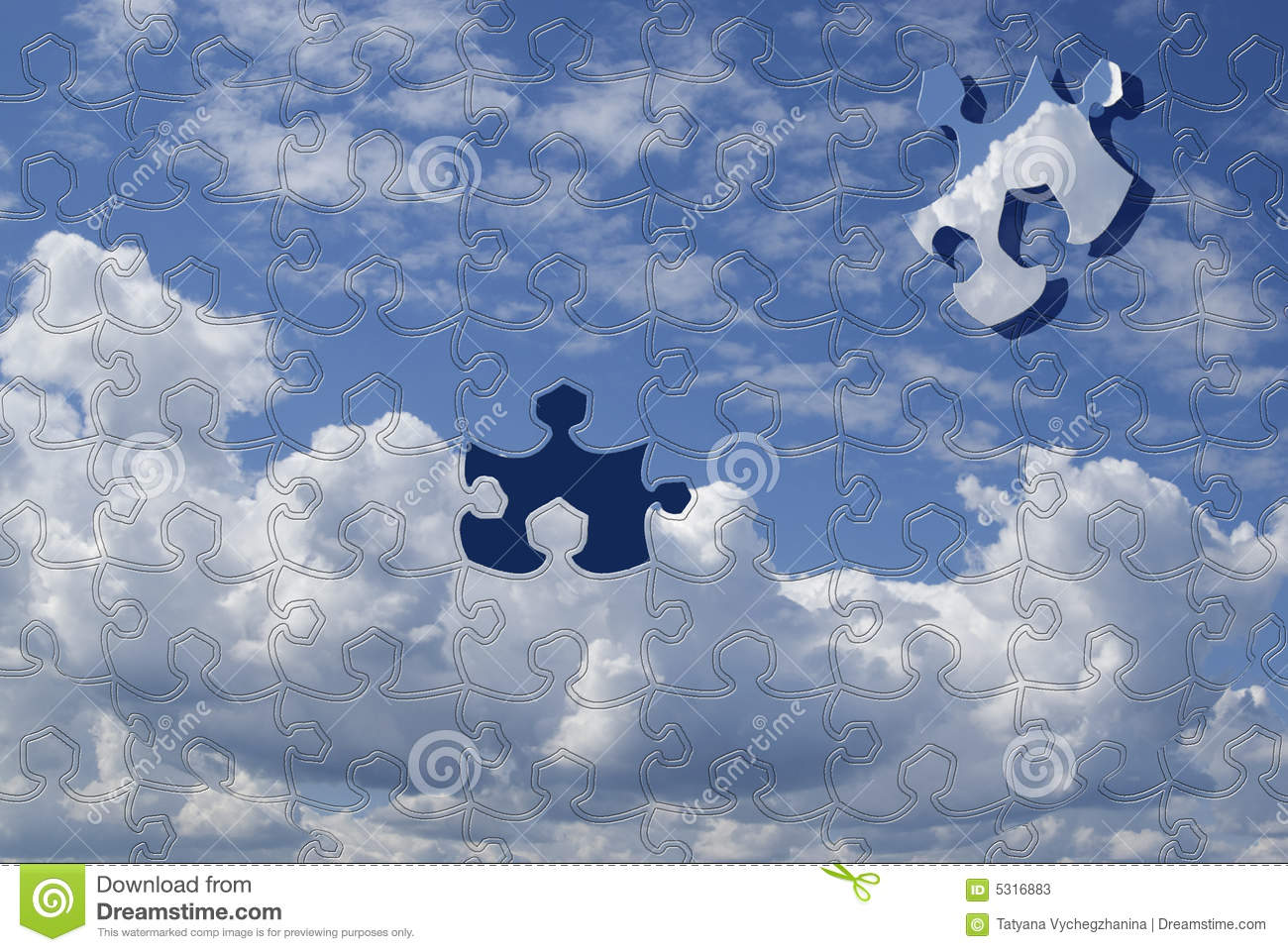 Puzzle ciel bleu