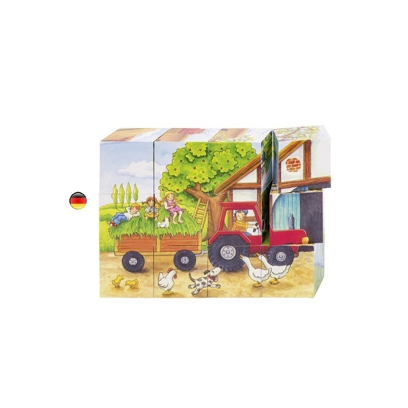 Cubes puzzle en bois