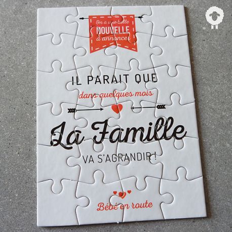 Annonce grossesse puzzle