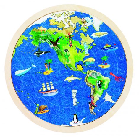 Globe terrestre puzzle