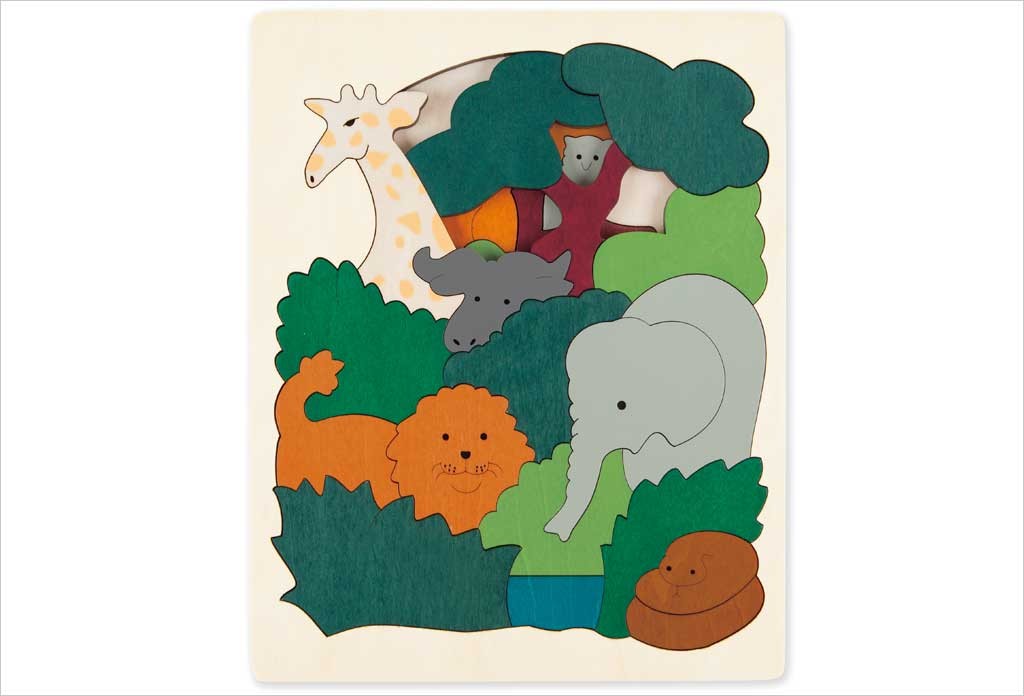 Puzzle bois animaux