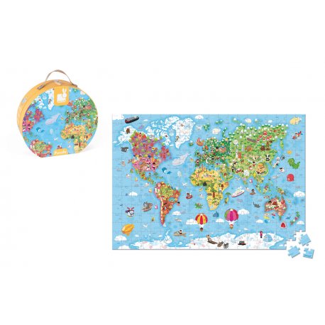 Puzzle mappemonde janod
