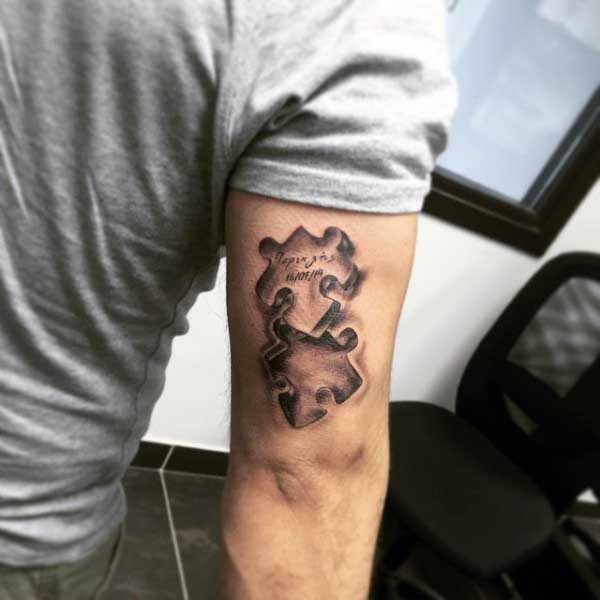Puzzle piece tattoo