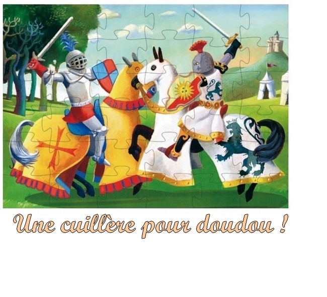 Puzzle djeco le chevalier au dragon