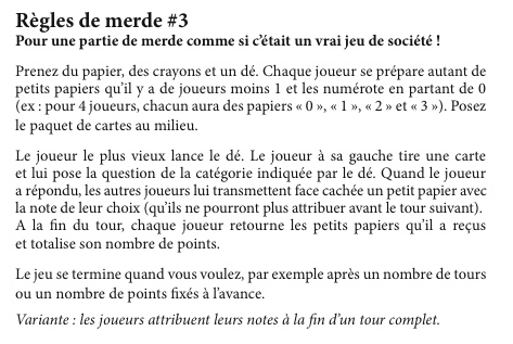 Règles de jeux de société