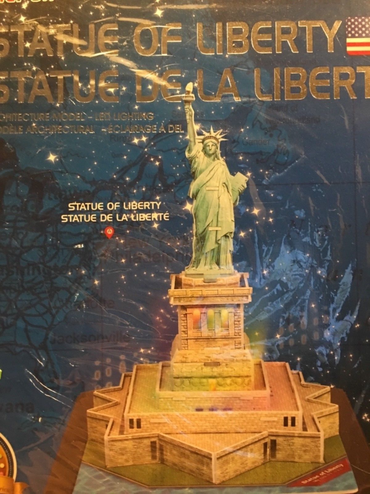 Puzzle 3d statue de la liberte led