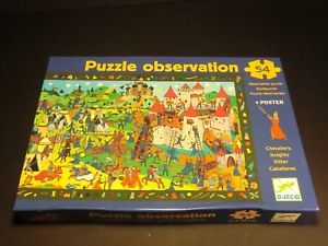 Djeco - puzzle d'observation 54 pièces - les chevaliers