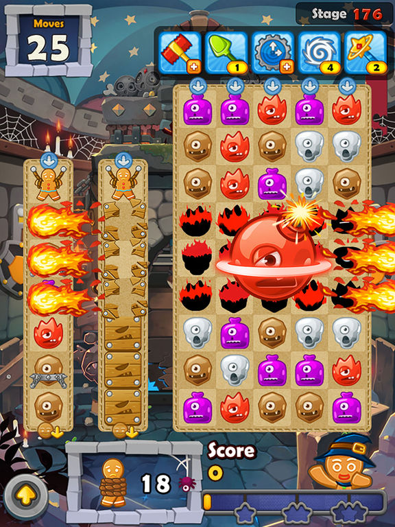 Monster busters match 3 puzzle