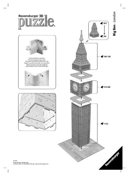 Puzzle 3d lumineux big ben
