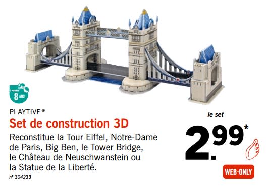 Puzzle 3d big ben carrefour