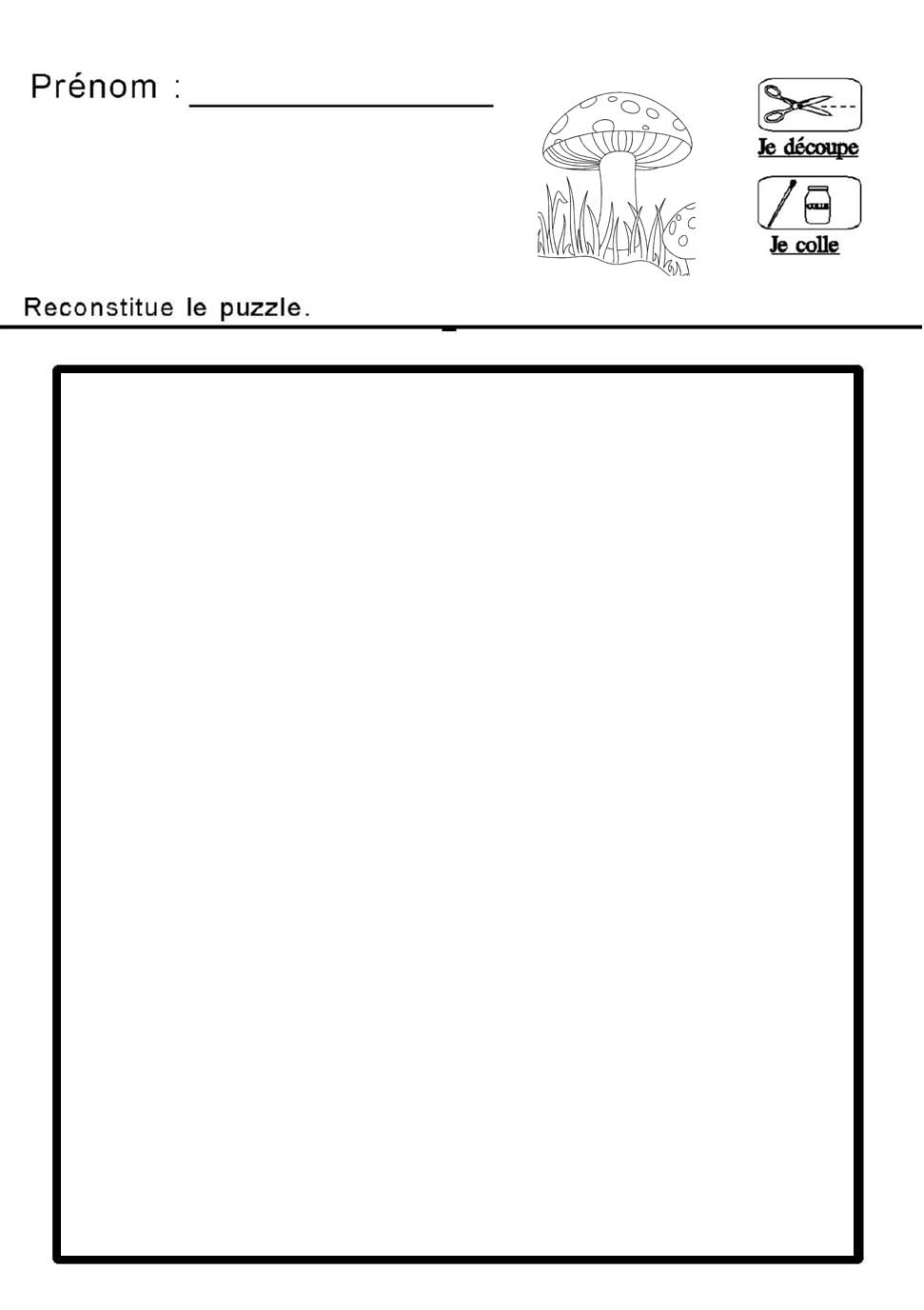 Puzzle automne maternelle