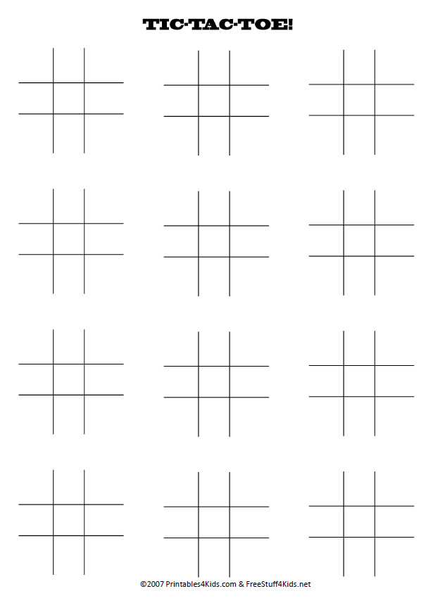 Tic tac toe puzzle