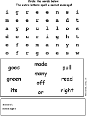 Word puzzle answers