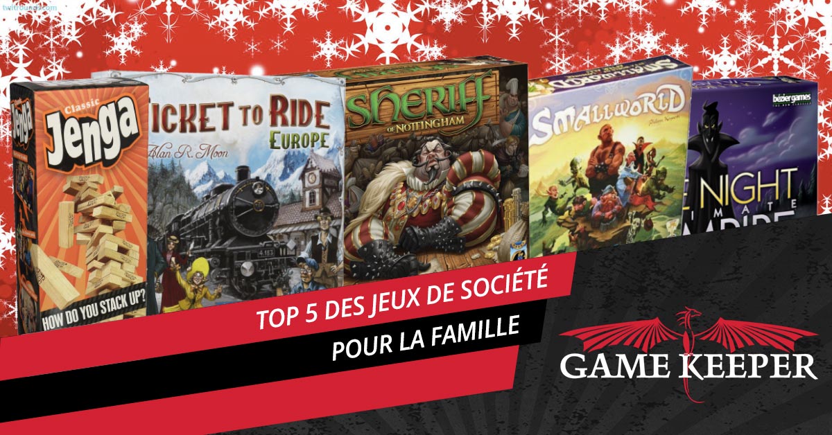 Top 5 des jeux de société