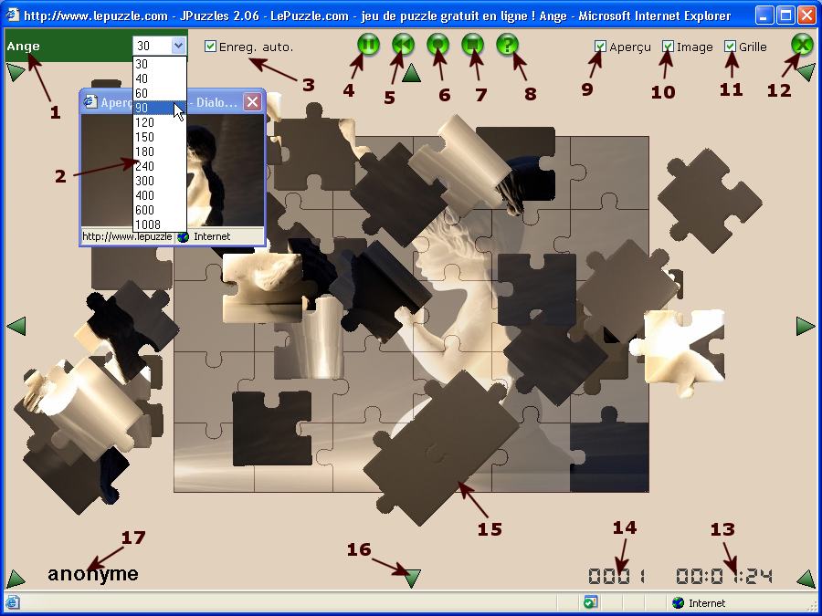 Puzzle gratuit plein écran