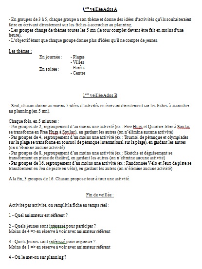 Projet d'animation jeux de société